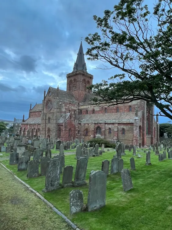 The cathedral seen across the kirkyard