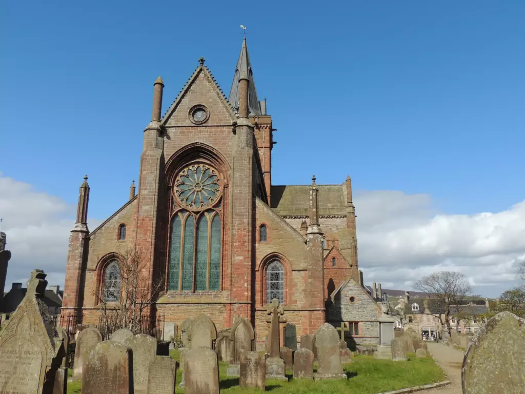 The west front of the cathedral seen from the kirkyard