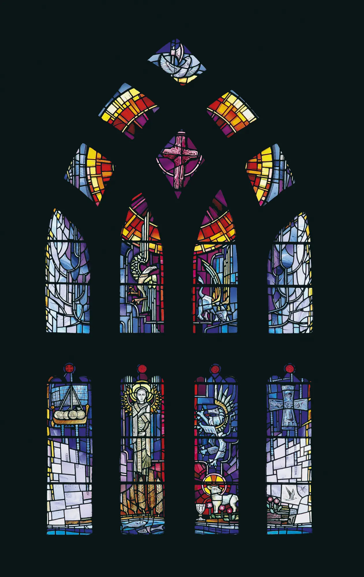 The great west window of St Magnus Cathedral, designed by Crear McCartney